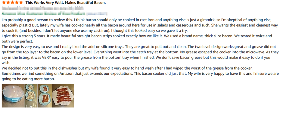 آسان استعمال کے لئے مائکروویو بیکن ٹرے