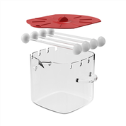 مائکروویو بیکن گلاس کوکر شیشے کی چھڑی کے ساتھ